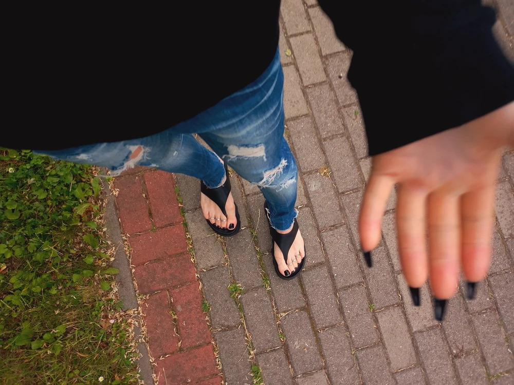 black polish - public crossdressing #5