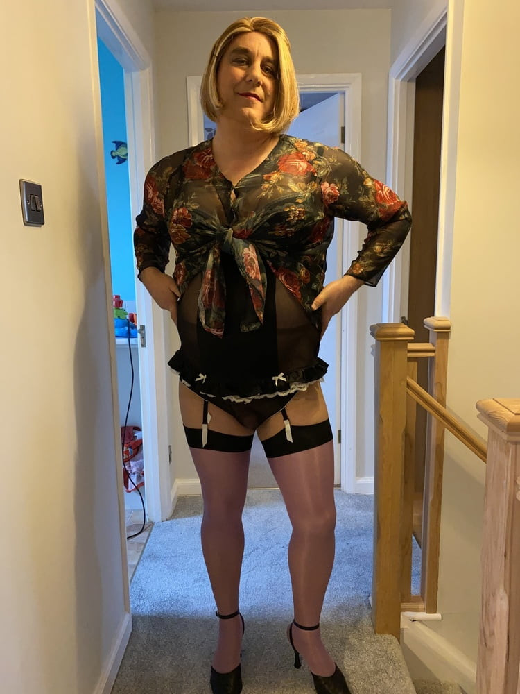 Purple stockings and lingerie #15