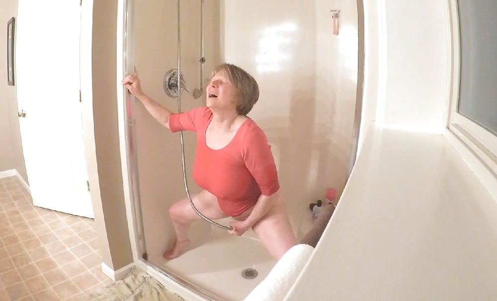 GILF masturbates in wet t-shirt #32