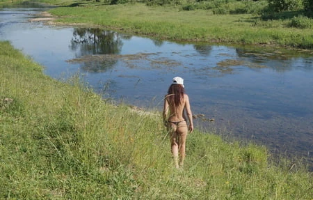 bathing in derzha river         