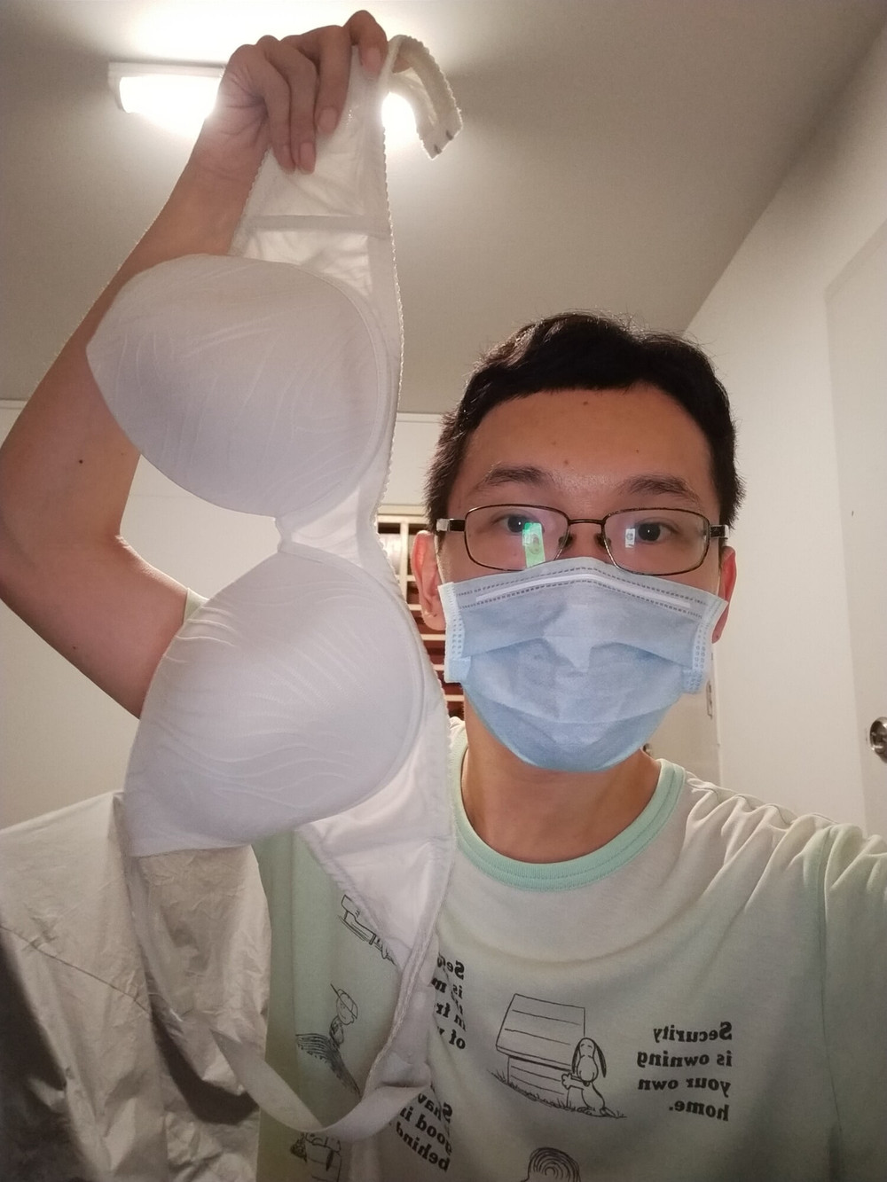 Selfie with 6 gigantic bras. Wacoal F80. #14