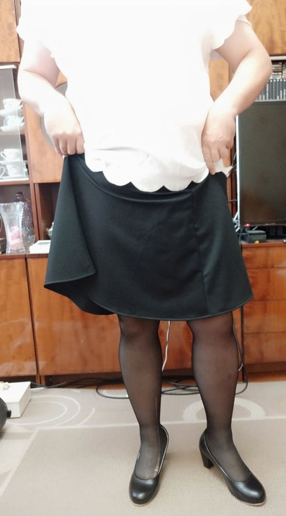 black skirt&amp;white blouse p.1 #26