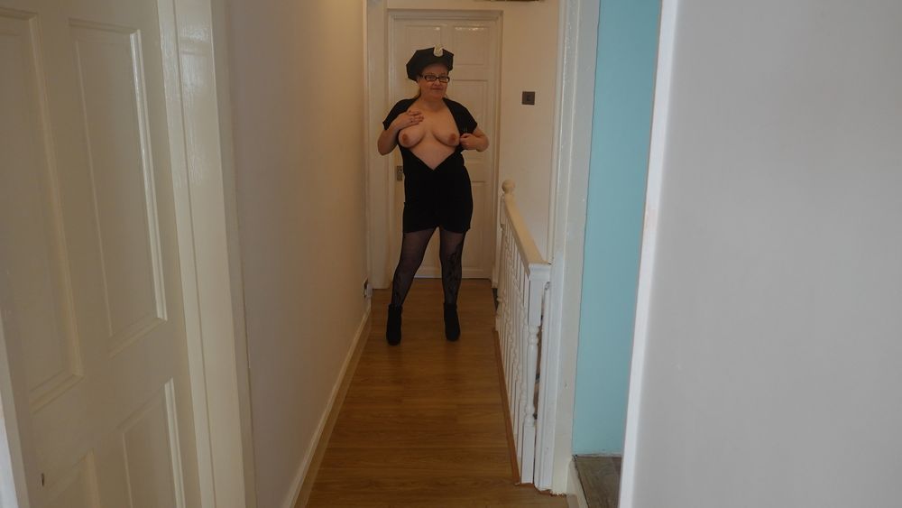 Police Woman costume and Pantyhose #4