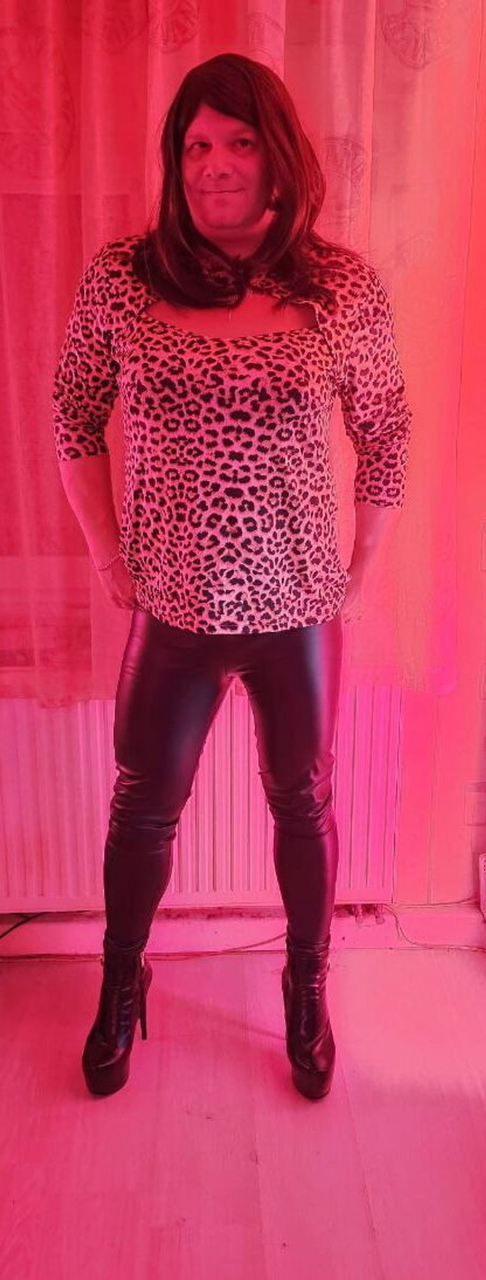 Leopard Top shinny Leggins #2