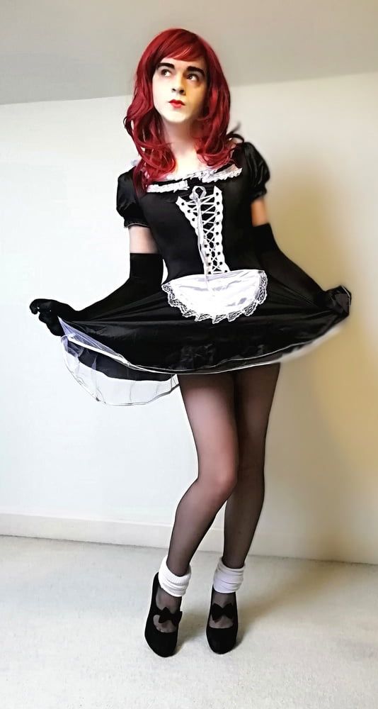Marie crossdresser in maid uniform #9