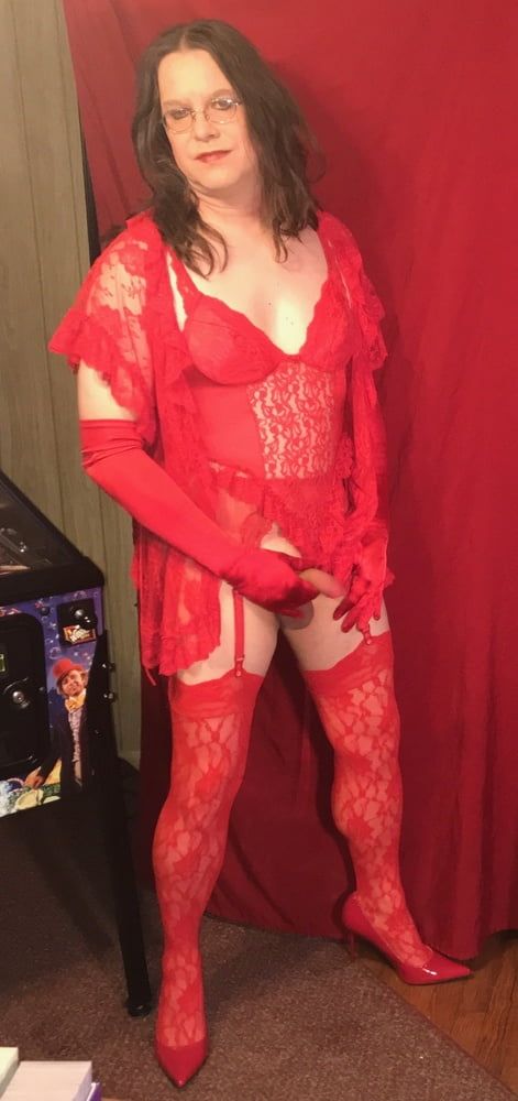 Joanie - Vintage Red Lace #12