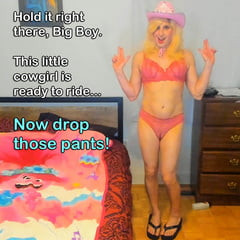 Dick teasing blonde cowgirl Denver Shoemaker