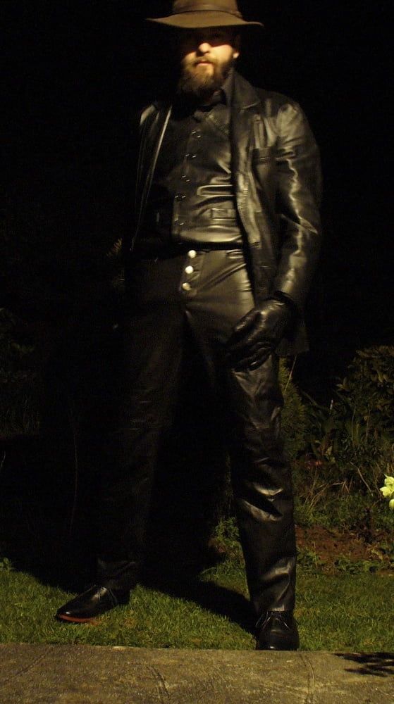 Leather Master outdoors at night #15