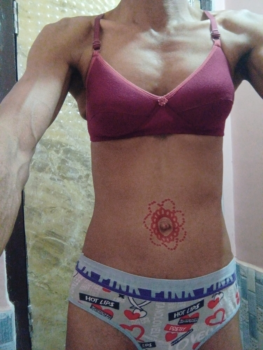 Sissy wearing bra panty #9