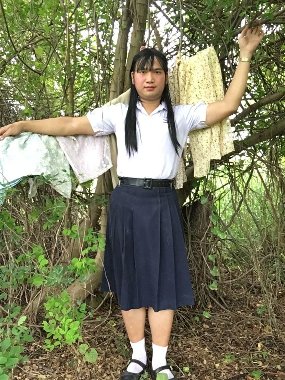 Outdoor student ladyboy solo #10