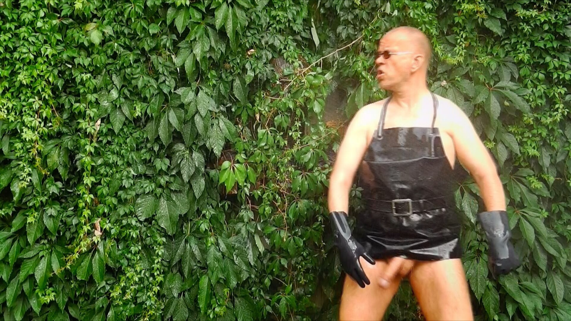 Horny Rubber Gardener 27 (Wet Play & Piss)