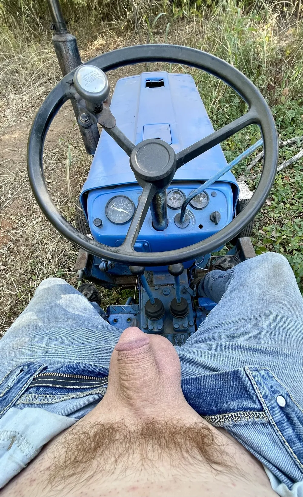 My tiny dick on my tractor #3