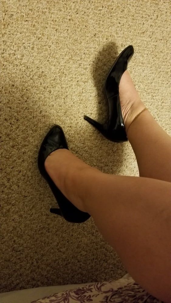 Playing in my shoe closet pretty feet heels flats milf  wife #37