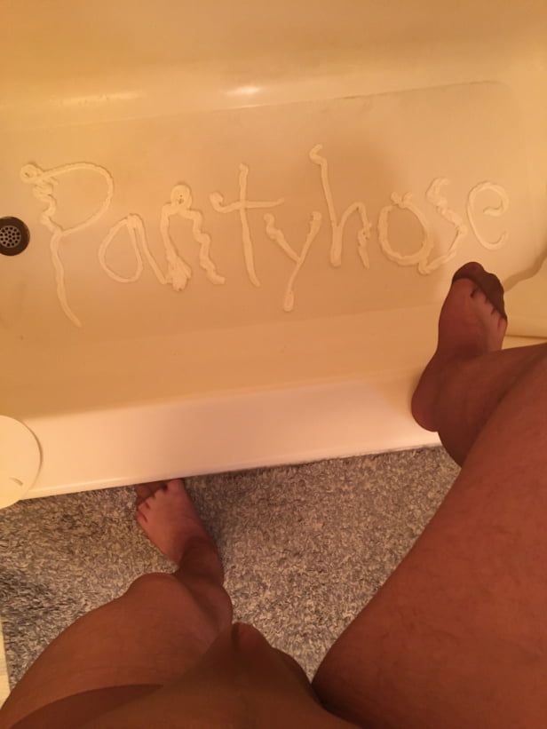 Jet Brown Pantyhose and Bath Tub #9