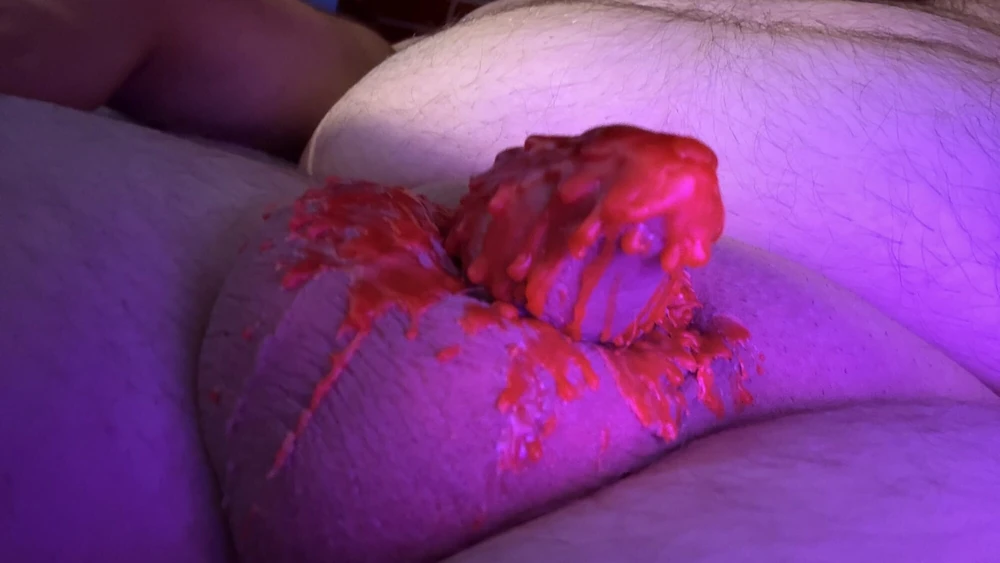penis wrapped in candle wax and balls covered #6