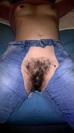 hairy wife in denim         