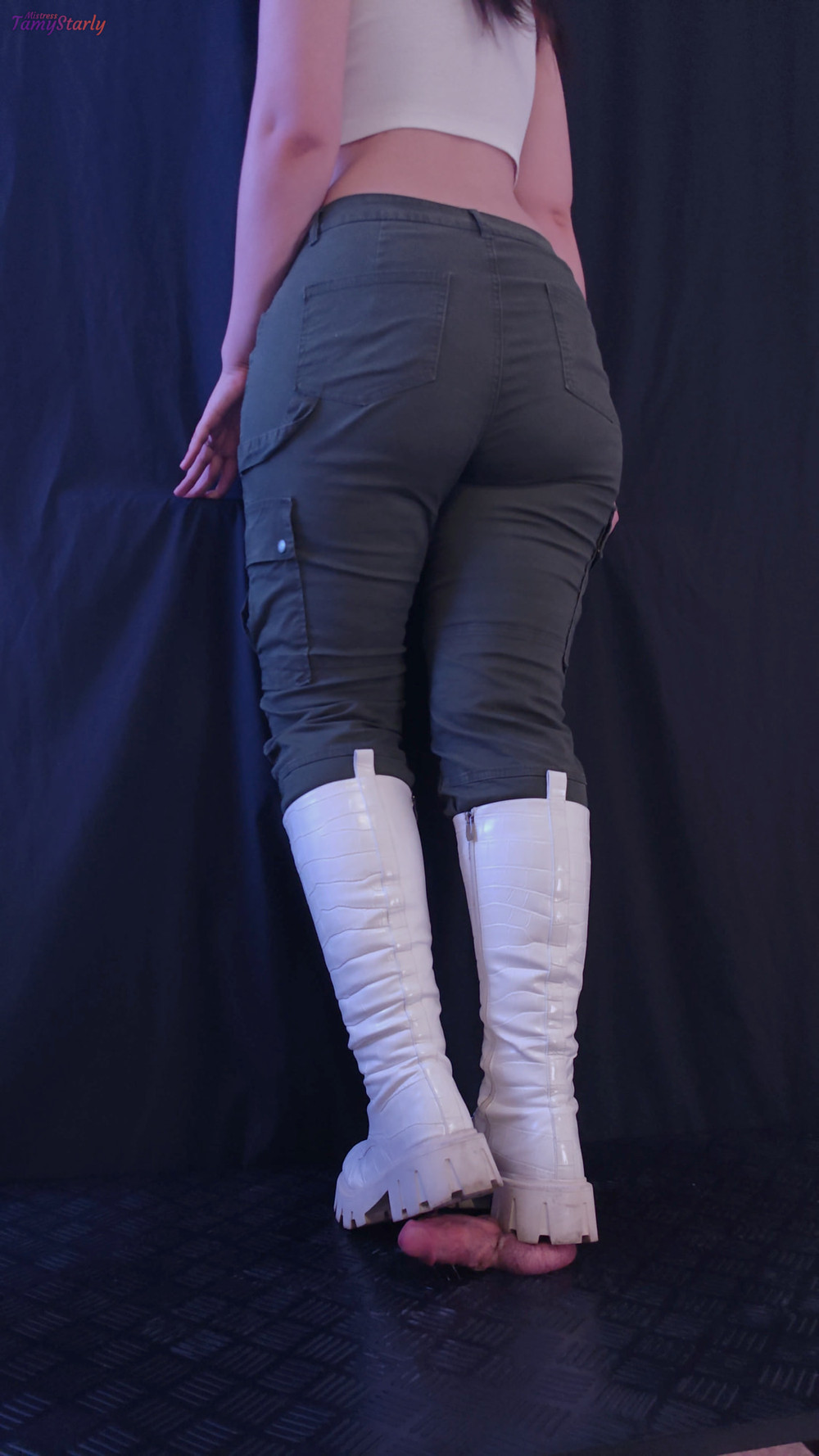 Aggressive Stomping Cock and Balls Wearing my Dirty Snow Boo #12