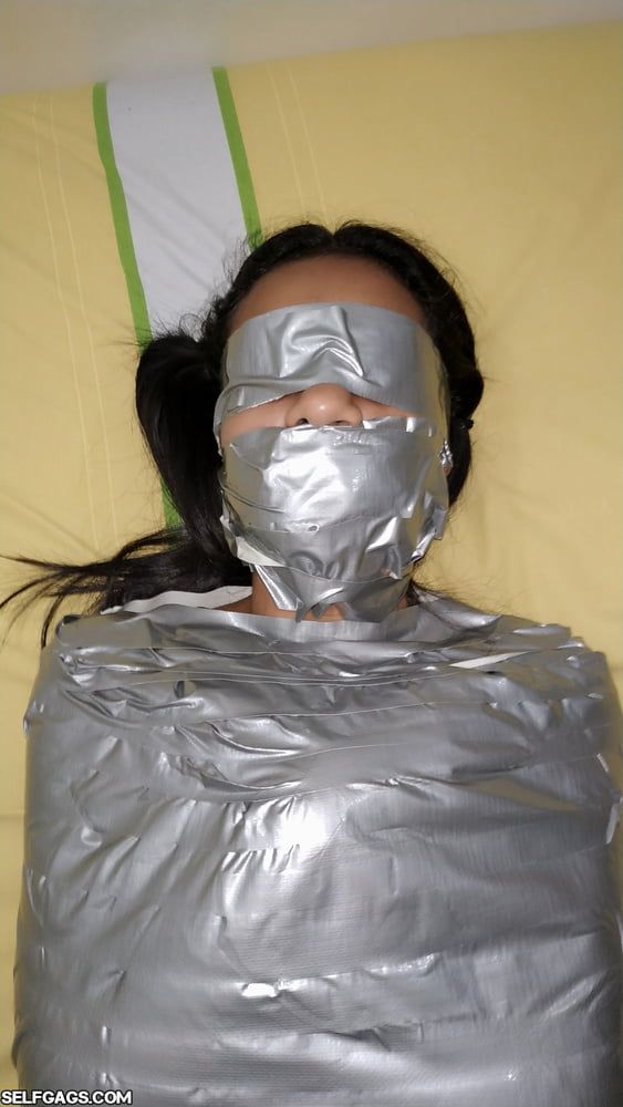 Young Girl Duct Tape Wrapped Like An Egyptian Mummy #33