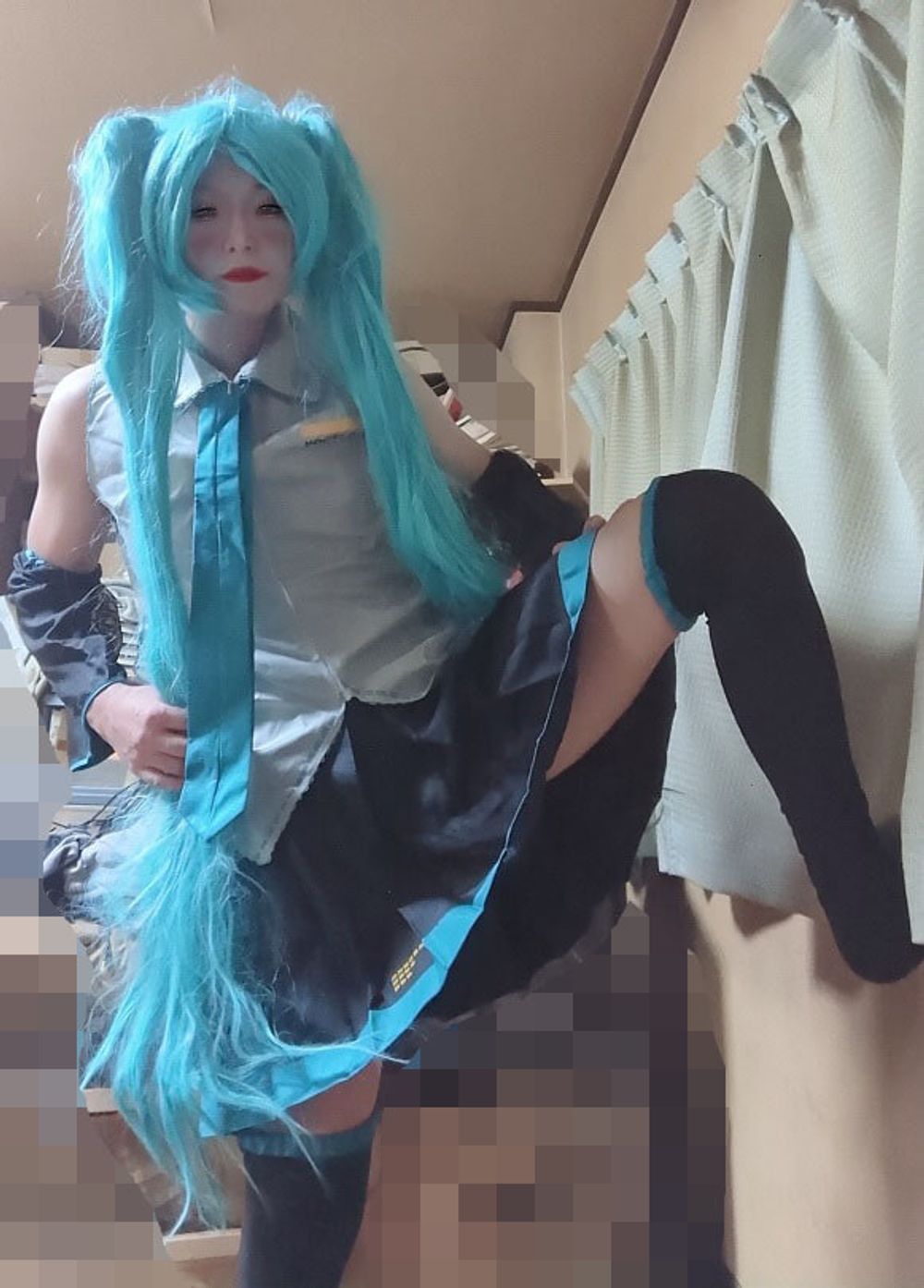 crossdresser Mai  cosplay &amp; fake boob #3