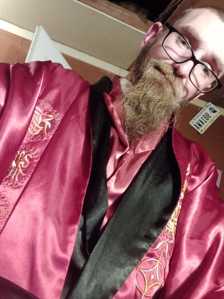 New satin robe