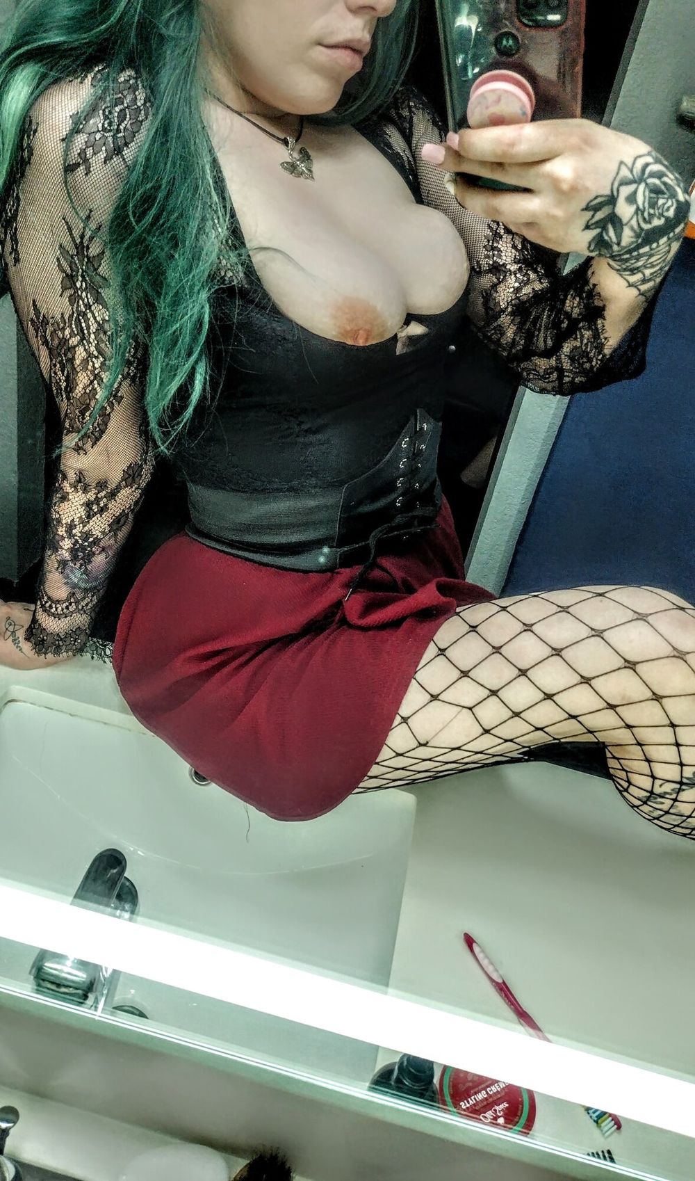 Chubby little goth babe  #3