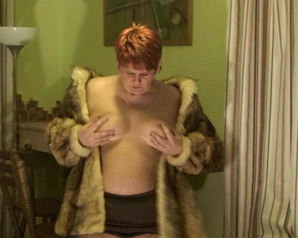 Public - I masturbate in fur coat #36