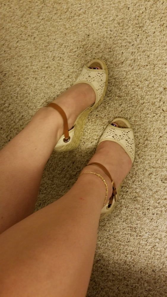 Playing in my shoe closet pretty feet heels flats milf  wife #24