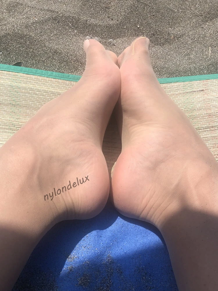 pantyhose on the beach #18