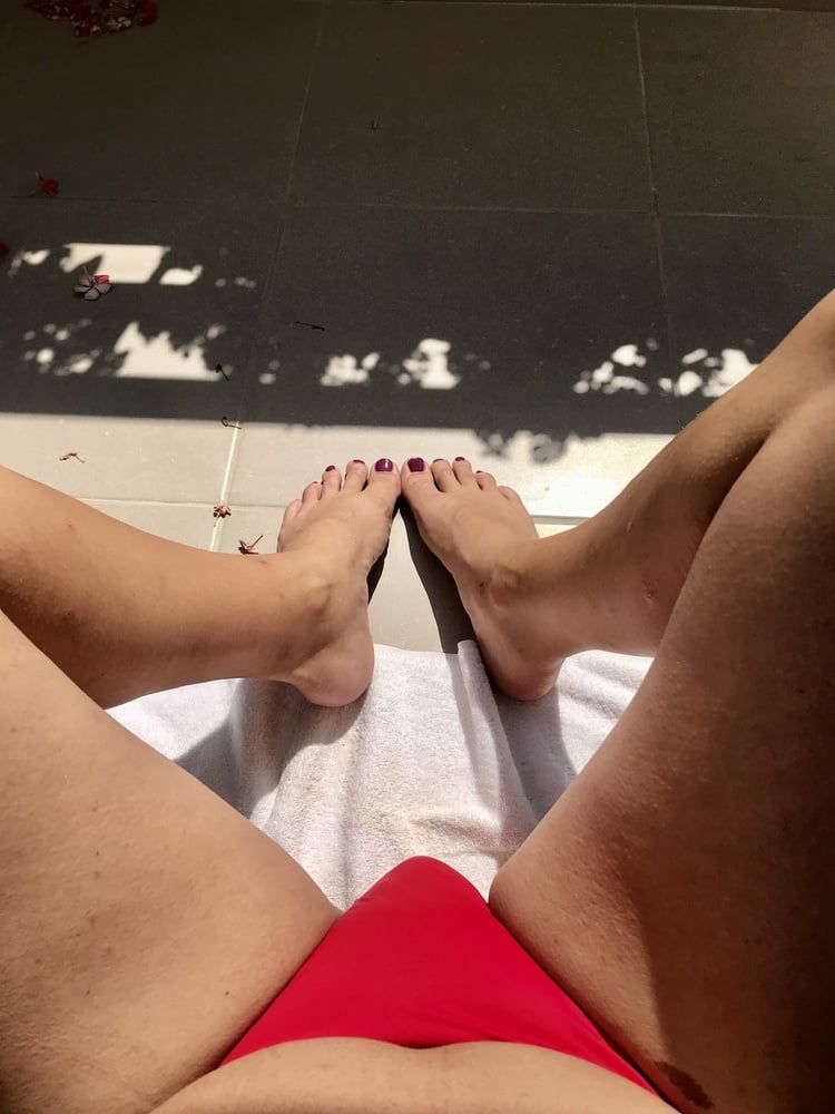 Red Bikini and tan lines #18