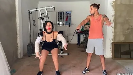 bitchy personal trainer turned bdsm slave selfgags         