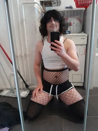 sissy with a wig         