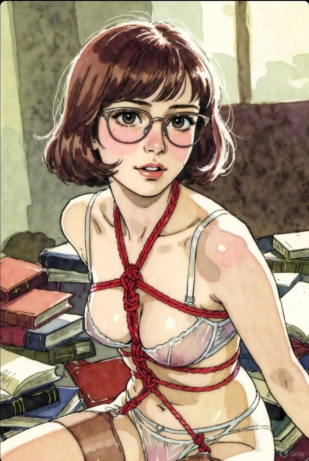 Pixwhores Experimental Enhanced: Watercolour fantasies #15