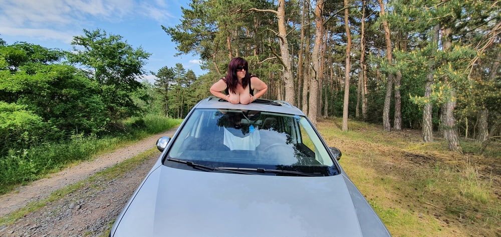 Beatiful busty bbw in germany car in czech wood :-) #8