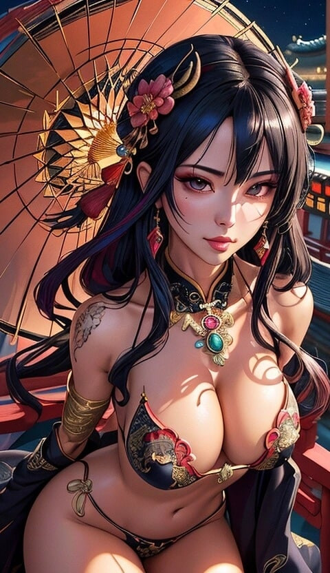 cute Chinese girl in temple (Ai model) #56