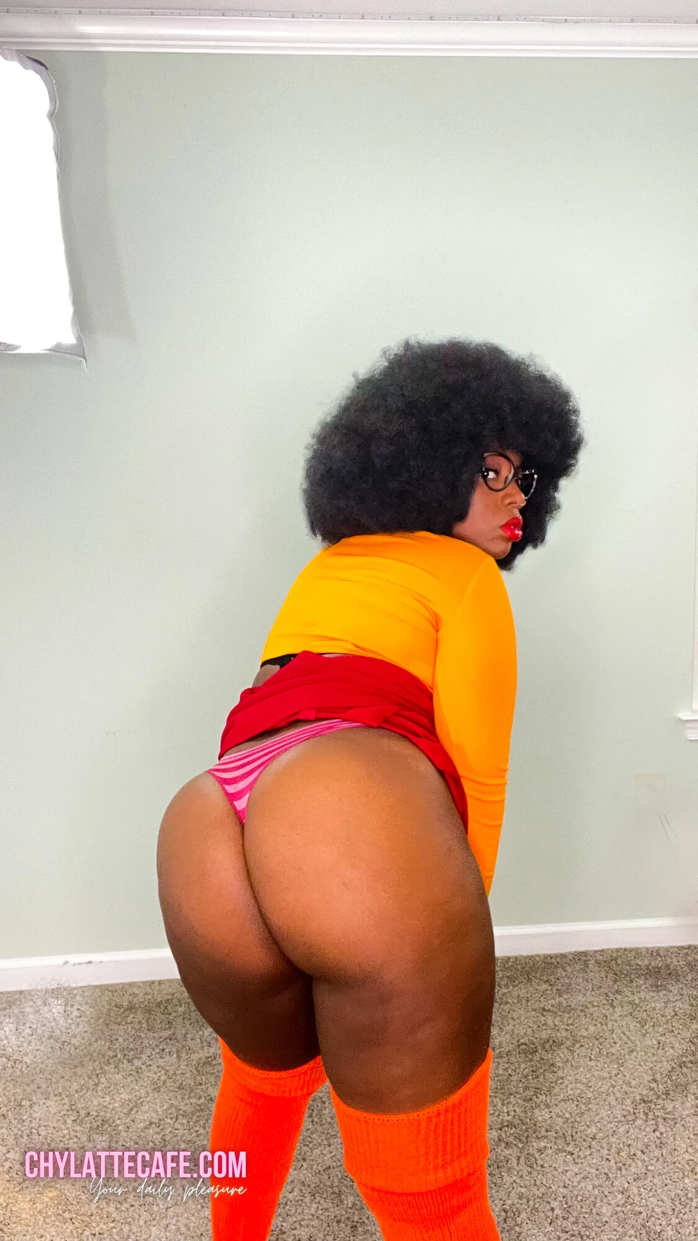 Chy Latte Black Velma Sexy Cosplay Halloween Costume 2 #33