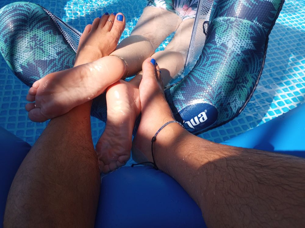 Our feet in the pool #3