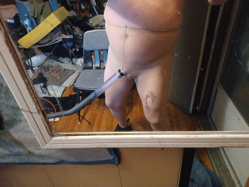 Pumping pantyhose cock #2