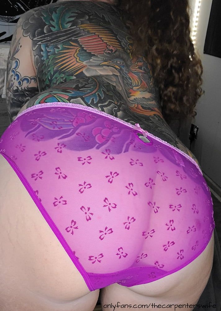 My ass in some sexy purple panties  #4