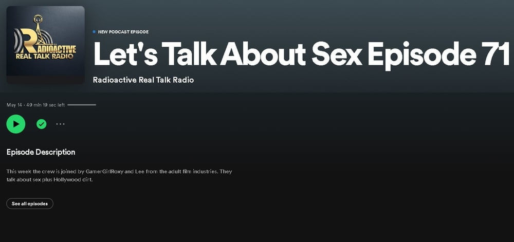 "Radioactive Real Talk Radio"  Roxy inte