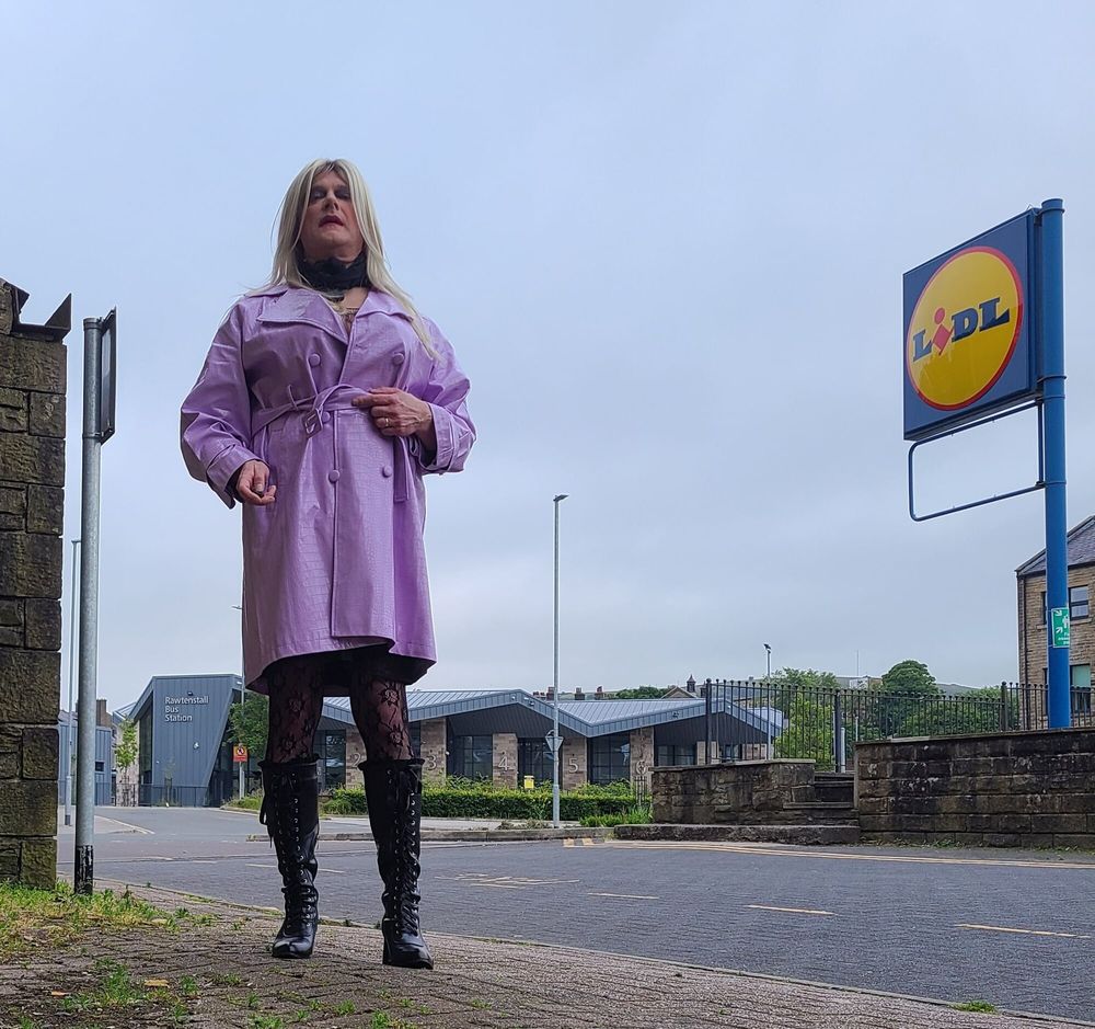 Sissy outdoors in Rawtenstall Lancashire #20