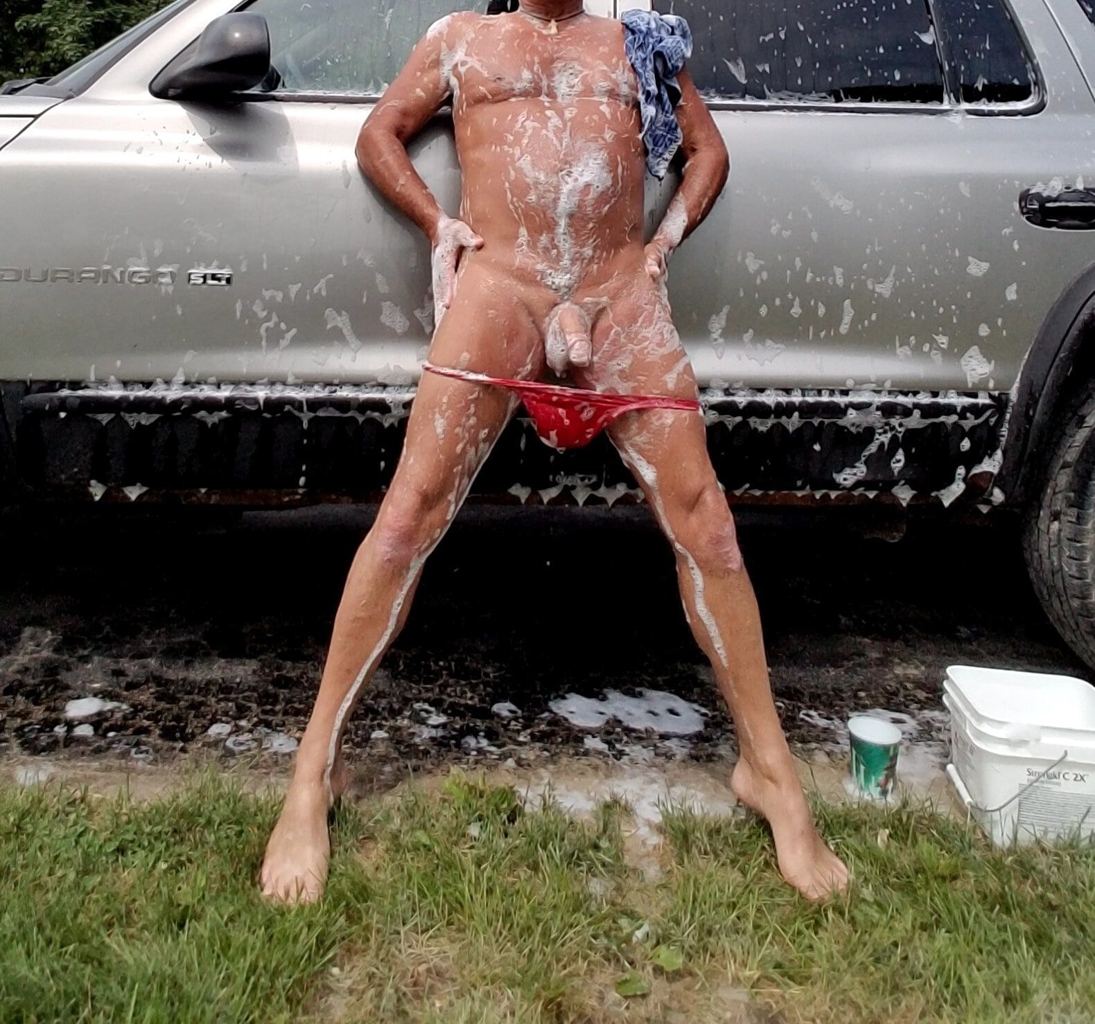 Nude Naked Public Car Wash #11