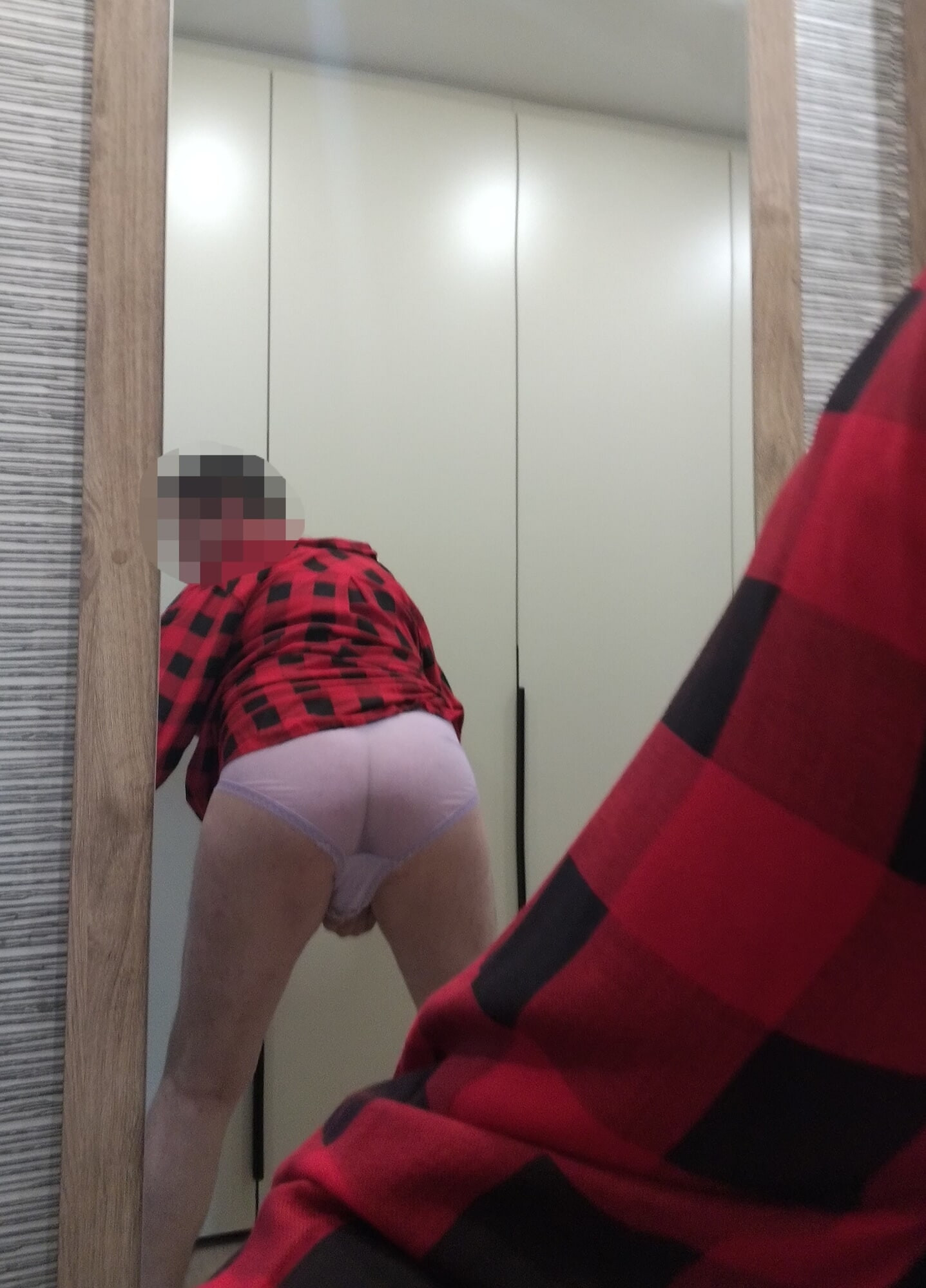 Crossdresser's new transparent panties