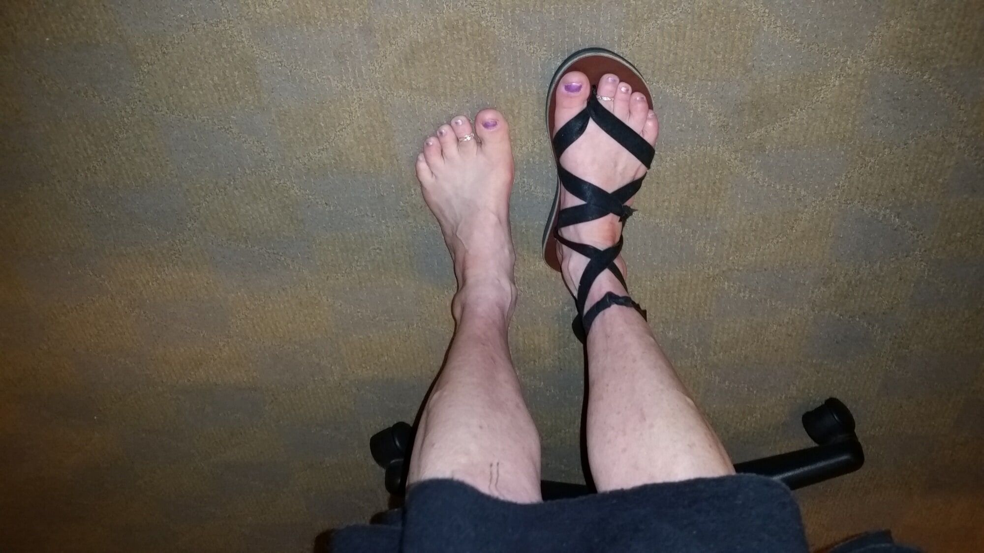 Taking feet pictures at a hotel #10