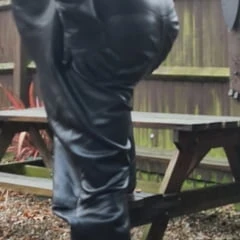 More leather jumpsuit