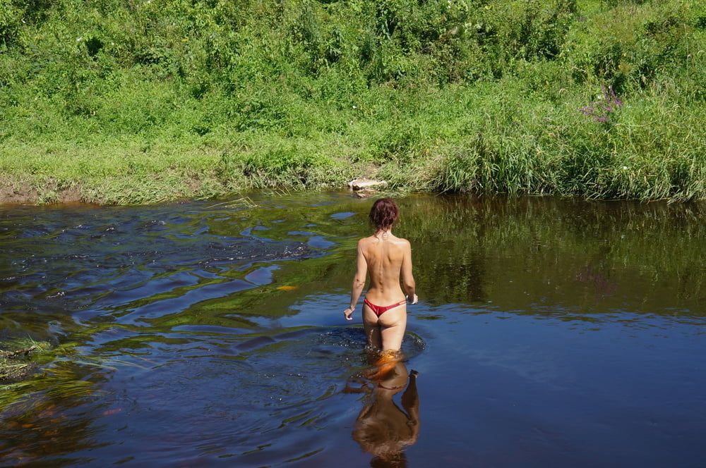 Nude walk upon river #9