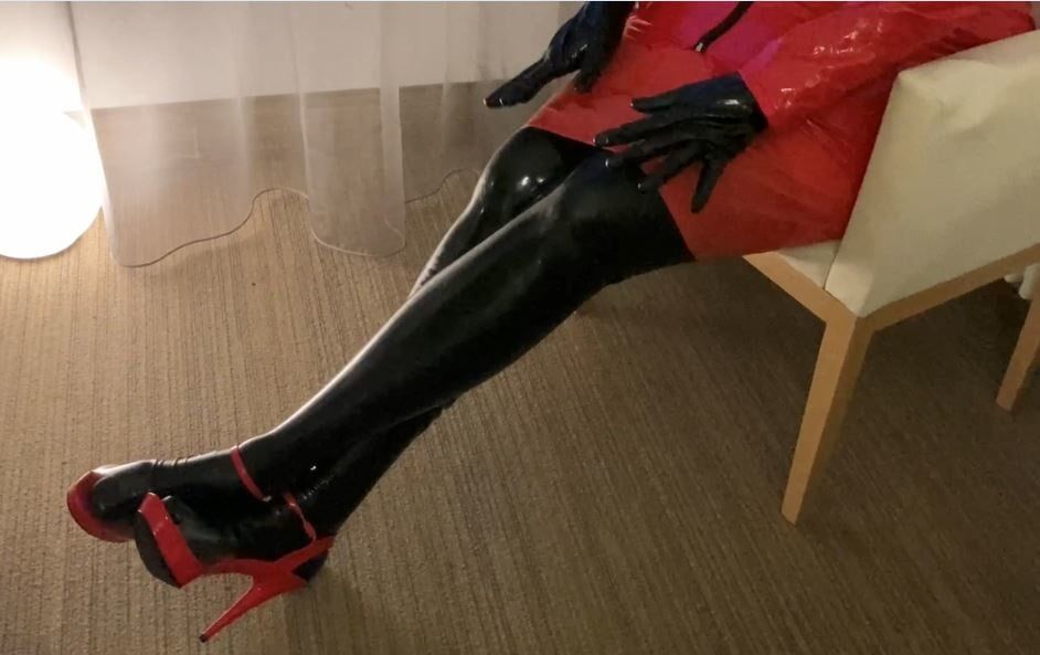 Black and Red Latex Fetish Couple #11