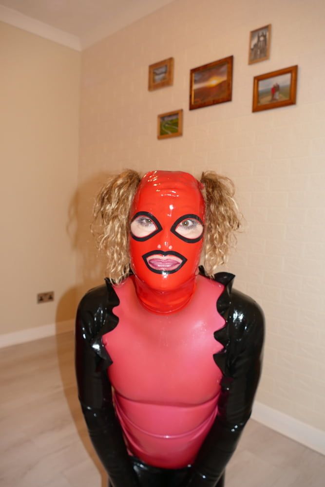 Lisa in Black and Red Shiny Latex  #17