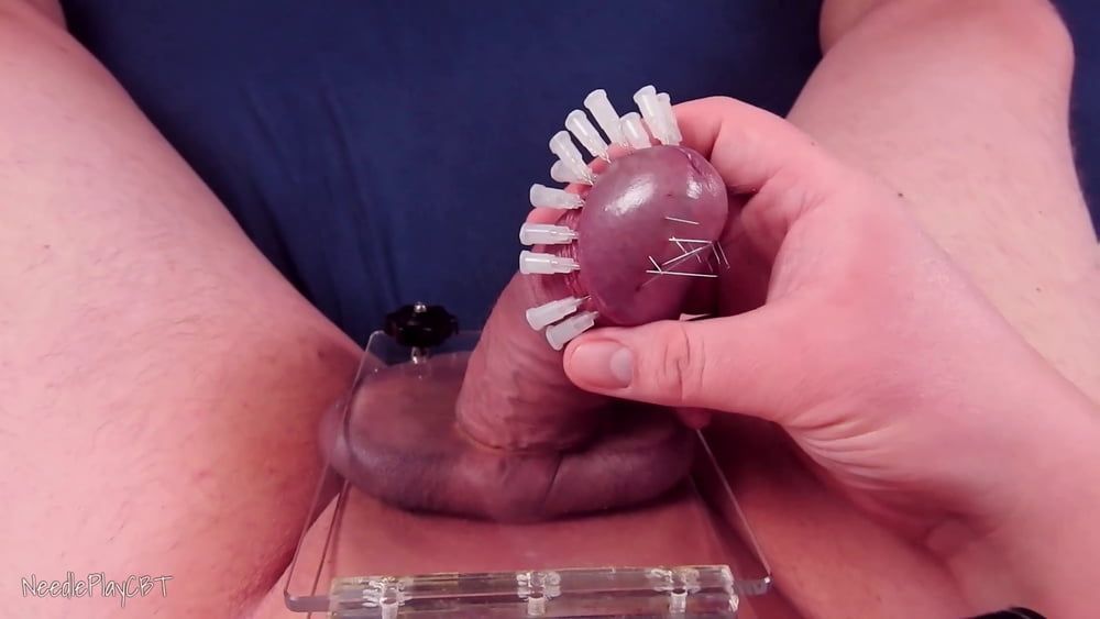 Cock Skewering &amp; Ball Crushing CBT Needle Fetish