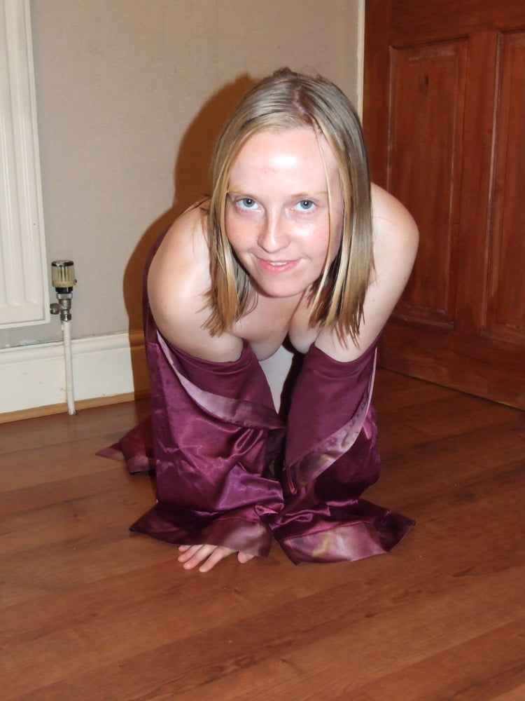 Young wife posing in silk nighty #23