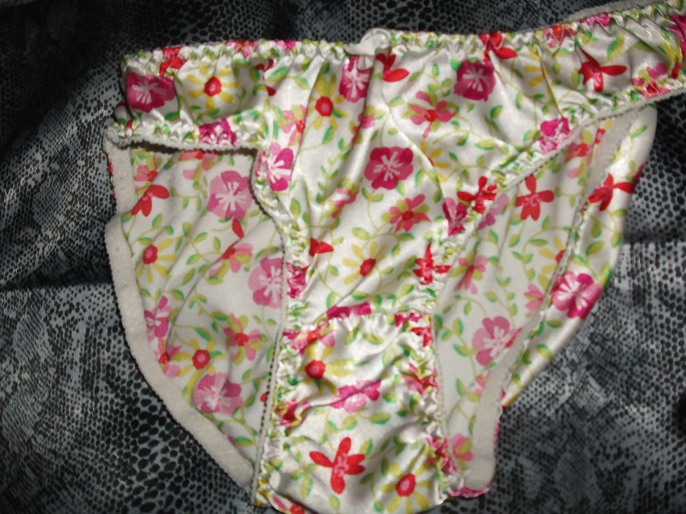 A selection of my wife's silky satin panties #26